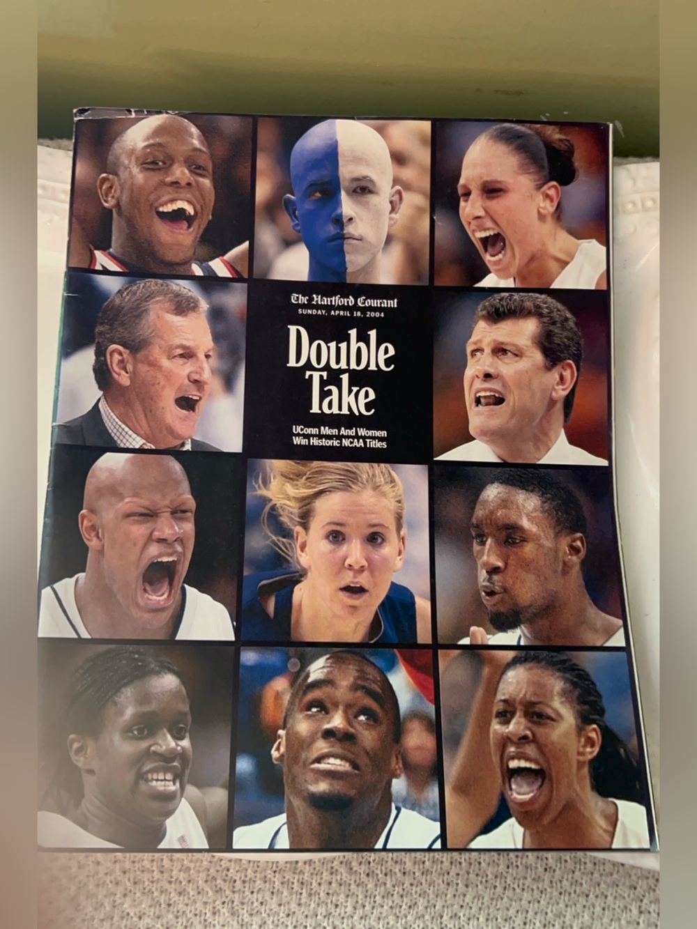 Special "Double Take" edition of The Hartford Courant newspaper UCONN Champions